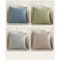 thumbnail image 4 of Knubmt Farmhouse Decorative Pillow Covers Throw Pillows, Square Soft Chenille Cushion Covers for Sofa Bedroom Living Room, 18x18 Inch, 4 of 6