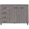 thumbnail image 2 of vidaXL Sideboard HAMAR Light Grey 113x40x80 cm Solid Wood Pine, 2 of 5