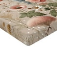 thumbnail image 2 of Ambesonne Floral Eucalyptus Fitted Sheet, Soft Efflorescent, King Size, Rose Warm Taupe Green, 2 of 3