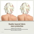 thumbnail image 2 of Yiaed Floral Print Satin Bonnet Silk Bonnet Hair Bonnet for Sleeping Hair Bonnets, 2 of 6
