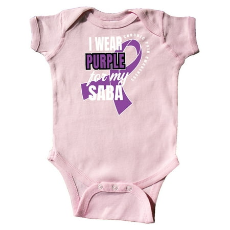 

Inktastic Chronic Pain I Wear Purple For My Saba Gift Baby Boy or Baby Girl Bodysuit