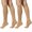 Beige, variant on 2 Pairs Zipper Copper Compression Socks for Women & Men Circulation 15-20 mmhg - Better Blood Flow, Swelling, Best Support for Medical, Running, Nursing