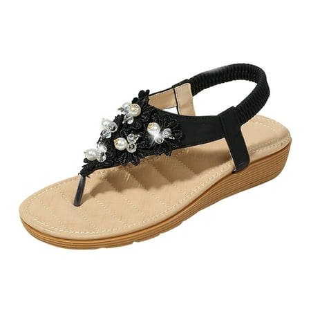 

Women s Sandals Shoes Wedges Fashion Buckle Strap Sandals Summer Flip Flops Shoes For Women
