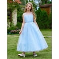 thumbnail image 4 of IDOPIP Flower Girl Dresses for Wedding Sleeveless Cutout Tulle Princess Pageant Birthday Party Gown 3-14Y, 4 of 9