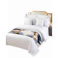 thumbnail image 2 of Xipuska Blue Gold Marble Bed Runners for Cal King Size Bed, Decorative Bed Throws for Foot of Bed, Farmhouse Abstract Mountain Art Bed Runner Sofa Throw Bedding Scarf Protector Slipcover for Bedroom, 2 of 6