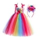 thumbnail image 2 of Vestido de tul para niñas con diadema colorido vestido de princesa, 2 of 8
