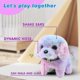 thumbnail image 4 of Walking Puppy Stuffed Animal Interactive Rainbow Dog Barking Tail Wagging Head Nodding Educational Plush Toy Easter Christmas, 7, 4 of 5