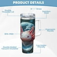 thumbnail image 5 of KLL Bubbles Axolotl Fantasy Print 40oz Stainless Steel Insulated Car Cup Coffee Mug with Spillproof Lid - Keep Your Drink Hot or Cold on the Go, 5 of 8