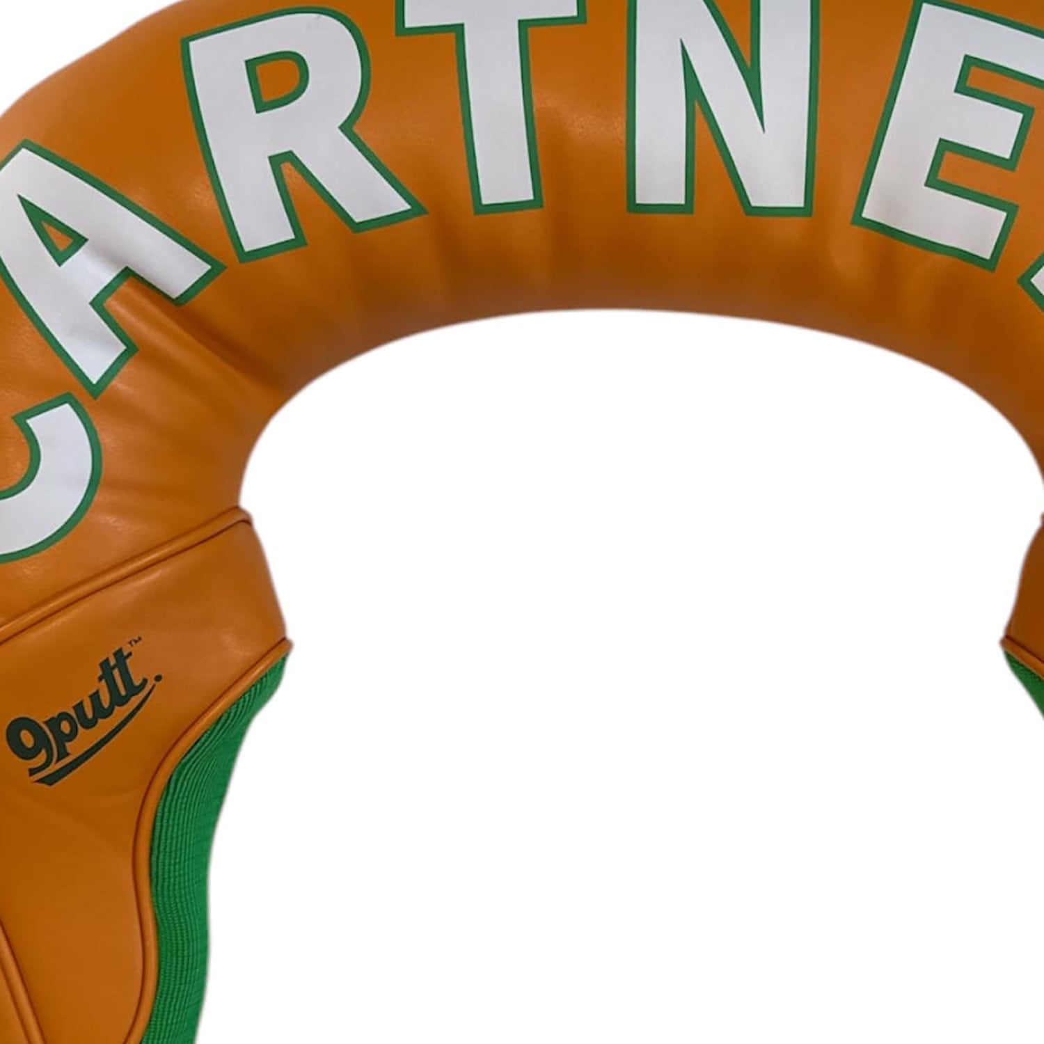 9Putt: Cartners Golf Headcover - Orange & Green, Duel Driver & Fairway Wood Club Cover, Padding Protection Accessory, Fits Most Clubs, Cart Buddies