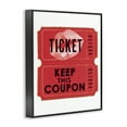 thumbnail image 4 of Stupell Industries Glam Kiss Ticket Novelty Painting Black Framed Art Print Wall Art, 11 x 14, 4 of 10