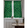 thumbnail image 4 of Green Shamrock Curtains 45 Inch Length, Sheer Curtains for Bedroom Living Room Window St. Patrick's Day Spring Lucky Vintage Rod Pocket Drapes Kitchen Curtains Small Half Window 42"x45" 2 Panels, 4 of 6