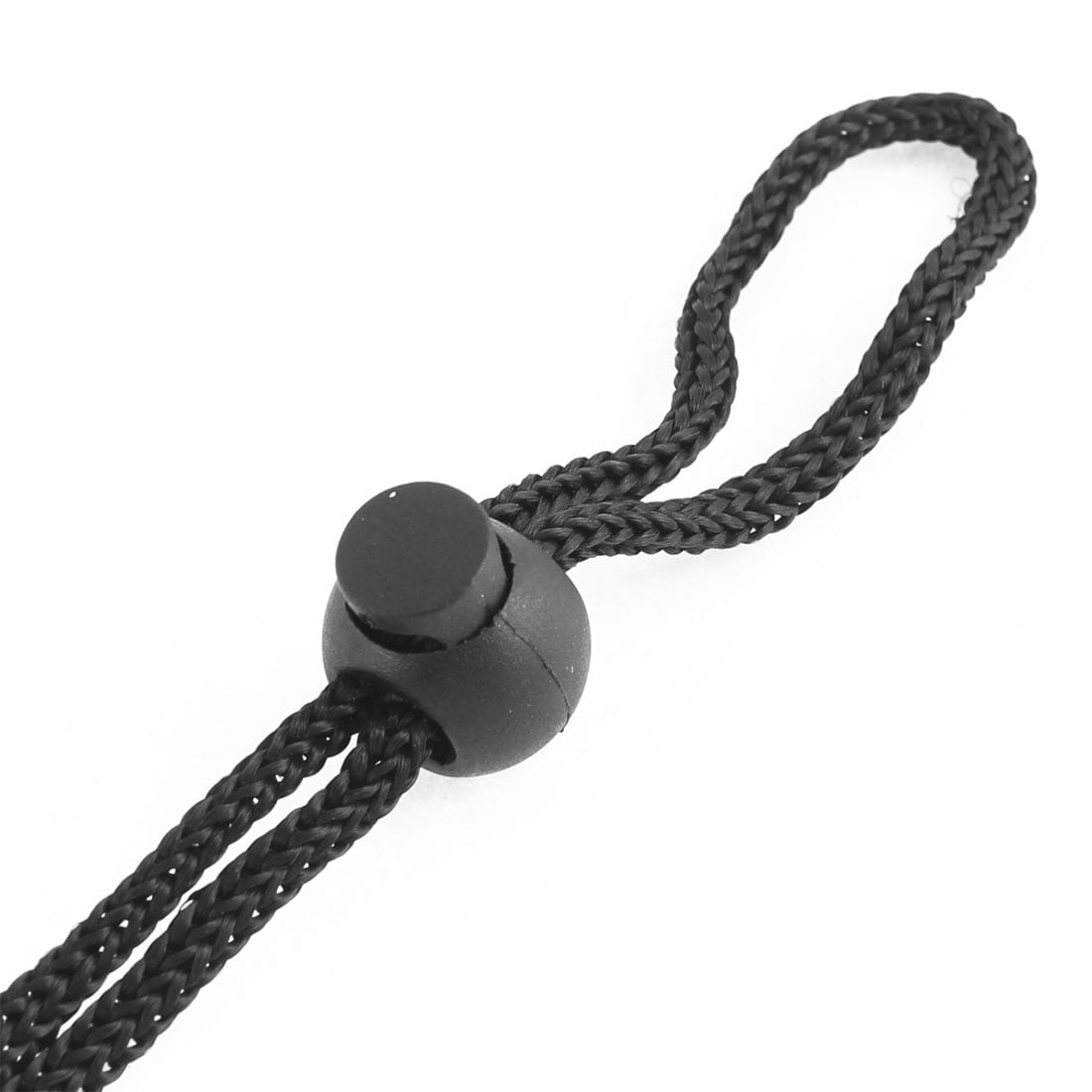 Backpack Black Nylon Cord Lock Ends Buckle Clip Pull String Lanyard