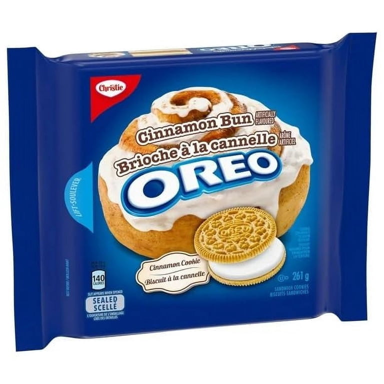 Oreo Cinnamon Bun Sandwich Cookies, Creme Filled, 261g, Imported Oreo Cinnamon Bun Sandwich Cookies, Creme Filled, 261g, Imported