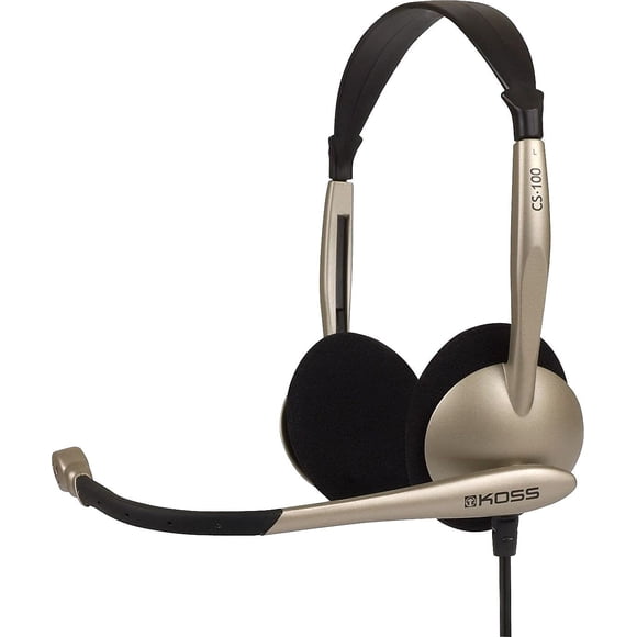 Auriculares para computadora Koss CS100 con reconocimiento de voz plateado/negro