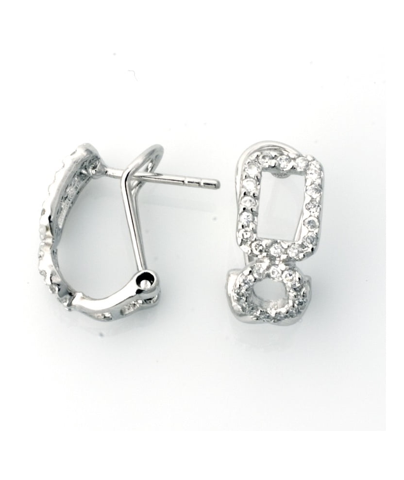 Cubic Zirconia Fashion Earrings Sterling Silver - Walmart.com