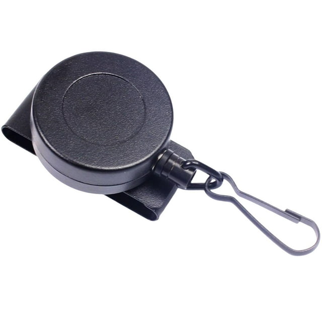 Carrete de soporte de retráctil, soporte de de metal resistente con clip para cinturón, cable de alambre de material acero de hasta 35 Zulema llavero retráctil