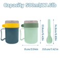 thumbnail image 2 of Taza de sopa TACYKIBD, 2 unidades, apta para microondas con tapa, cuchara, 500 ml, PP, 2 of 7
