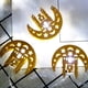 thumbnail image 5 of Fiudx Faroles para Ramadán Eid, Led Blanco Cálido o Multicolor, Diseño de Hierro Dorado, Decoración Interior, Ambiente Festivo, 10 Luces Led, 165 Cm de Largo, Funciona con Pilas., 5 of 6
