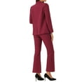 thumbnail image 3 of INSPIRE CHIC 2 Piece Work Suit for Women's Business Formal Double-Breasted Blazer and Pants Set XS Burgundy, 3 of 6