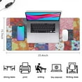 thumbnail image 5 of Long Mouse Pads for Desk,Colorful Pioneer Flower Patchwork Desk Mats on Top Of Desks, Desk Mouse Pad Extra Large with 3mm Non-Slip Base and Stitched Edge for Gaming,Office,Work,Home 35.4"x15.7", 5 of 6