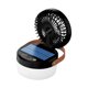 thumbnail image 3 of Linterera para acampar con energía solar con lámpara de carpa de ventilador para aventura de viaje iluminación portátil ligera versátiles 4 modos de Negro, 3 of 8