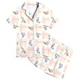 thumbnail image 5 of TZEWGL Pyjamas For Infant Cute Printed Short Sleeve Button Up Top And Shorts 2 Pcs Set Homewear For Kids size 3-4T, 5 of 5