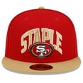 thumbnail image 2 of Men's New Era Scarlet/Gold San Francisco 49ers NFL x Staple Collection 59FIFTY Fitted Hat, 2 of 6
