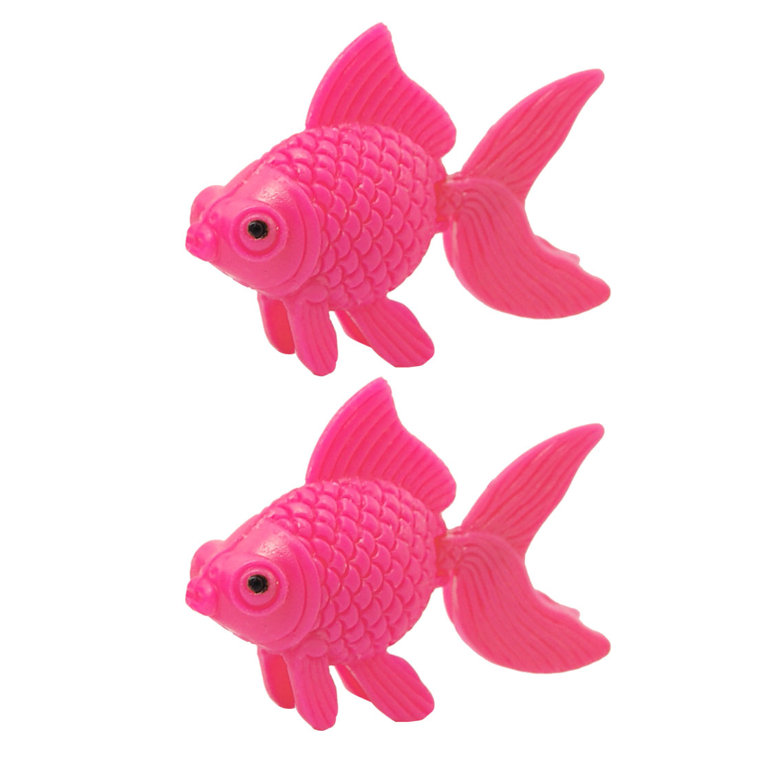 2 Pcs Pink Plastic Floating Goldfish Aquarium Ornament