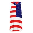 thumbnail image 3 of American flag Spring Summer Dresses for Women Fashion T-shirt Dress Casual Sleeveless Loose Sundress with Pockets, 3 of 5