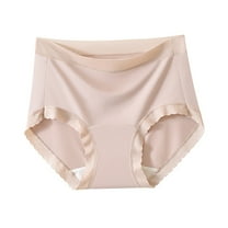 Mgmyaa Underwear Women's Extended Crotch Thin Seamless Breathable Panties