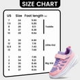 thumbnail image 3 of vibdiv Girls Shoes Kids Sneakers Lightweight Breathable Strap Athletic Running Shoes Pink Purple Toddler Size 7, 3 of 9