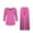 Pink, variant on biudgviw Womens 2 Piece Pajama Sets Fashion Color Block Long Sleeve V Neck Tunic Tops Lounge Long Pants Pjs Sleepwear Sets