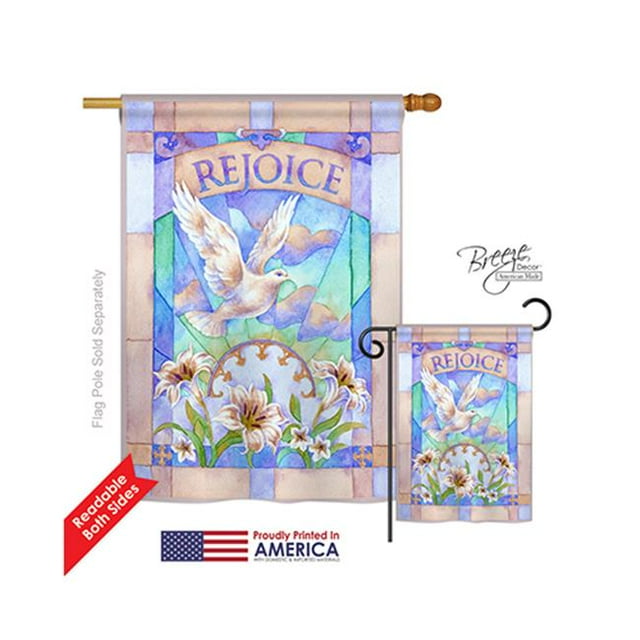 Easter Rejoice 2-Sided Vertical Impression House Flag - 28 x 40 in.