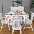 thumbnail image 2 of Pioneer Flower Floral Print Pattern Round Tablecloth 60"x60",Wrinkle Wipeable Table Cloth for Kitchen Dining Room Picnic Patio Party, 2 of 6