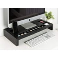 thumbnail image 2 of Kate and Laurel Briggs Wood Monitor Riser Desk Organizer, Black, 2 of 3