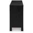 thumbnail image 3 of Sideboard Cabinet Console, 4 Doors Woven Cane, 70 Inch Black and Brown, 3 of 5