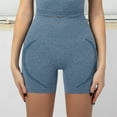 thumbnail image 6 of AXXD Blue Gym Shorts Women Summer High Waisted Seamless Shaping Shorts Comfy Breathable Fabric Shapewear Mother's Day, 6 of 9