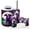 Color 3, variant on Bathroom Accessory Set 6 Piece with Purple Dragon Western Dragon Magical Animal Trippy Dragon Toothbrush Holder, Soap Dispenser, Soap Dish, Trash Can, Toothbrush Cup, Toilet Brush Holder