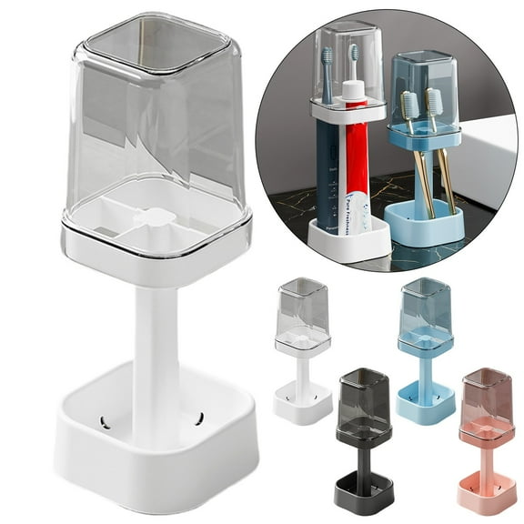 1 Cup Holder Clearance! Toiletries Storage Set Bathroom Mouthwash Cup Holder Toothbrush Rack for Families and Students Ideal for Toothbrushes and Suitable for Dormitory Use Multifunctional Sturdy