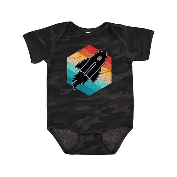 Inktastic Rocket Ship Retro Space Boys or Girls Baby Bodysuit
