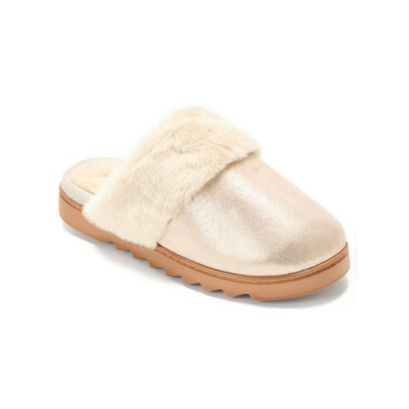 Dearfoams Cozy Comfort Women's Metallic Microsuede Scuff Slippers