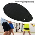 thumbnail image 3 of Tennis Bag, Water Resistant Composite Fabric Adjustable Shoulder Strap Tennis Sling Crossbody Backpack Multiple Zippered Pockets Large Capacity Tennis Racket Bags, 3 of 7