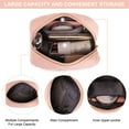 thumbnail image 6 of Makeup Bag, Travel Cosmetic Bag, Puffy Padded Make Up Bag for Women, Makeup Organizer Case, Wide-open Pouch Purse, Travel Essentials, Toiletries Accessories Brushes, 6 of 7