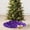 Purple #2, variant on Snowflake Sequin Christmas Tree Skirt | Glitter Tree Bottom Decoration Apron | Purple Polyester Holiday Party Decor | 18in, 24in, 48in Sizes