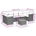 thumbnail image 2 of vidaXL 8 Piece Garden Sofa Set with Cushions Black Poly Rattan, 2 of 5