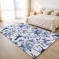 thumbnail image 5 of Area Rug 3x5ft Blue Flowers Washable Area Rugs for Living Room Bird Non Slip Floor Carpet Mat for Kitchen Entryway Bathroom Office Home Decor, 5 of 8