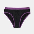 thumbnail image 6 of WRKEKC Underwear Women Pack 2PC Plus Size Seamless Low Waist Stripes Color Block High Elasticity Triangle Panties for Everyday Wear, 6 of 6
