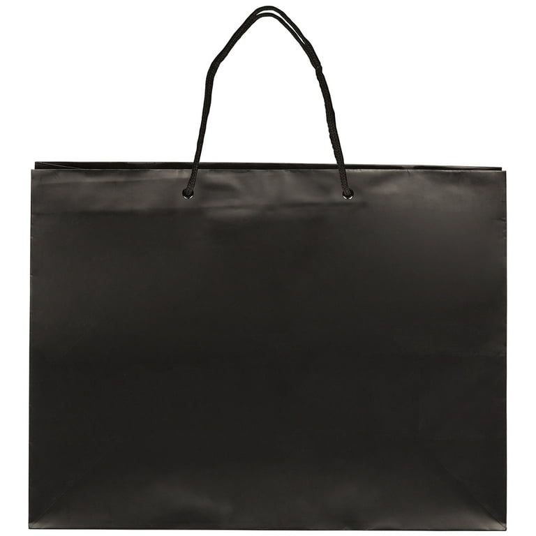 JAM Paper X-Large Black Matte Gift Bags, 100ct.