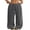 Medium Grey, variant on DOKOTOO Palazzo Pants for Women Wide Leg Elastic Waist Linen Pants Casual Loose Lounge Beach Trousers with Pockets