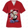 thumbnail image 3 of Camisetas navideñas de Minnie Mouse, ropa de mujer con cuello en V, camisetas de hospital, camisetas de Disney para mujer 2023, camiseta de uniforme de enfermera, camiseta de verano con bolsillo, 3 of 5